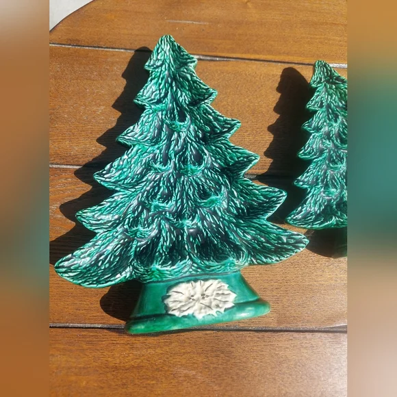 Vintage Nowells Molds Christmas Tree Candy Dishes Trinket Tray Display '81 - Picture 2 of 14